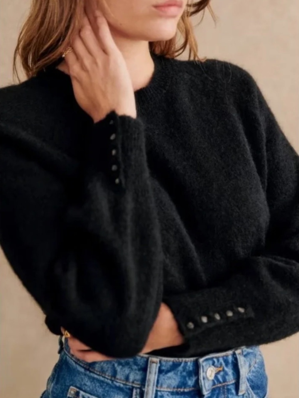 Sezane Louise Jumper Black - Size L